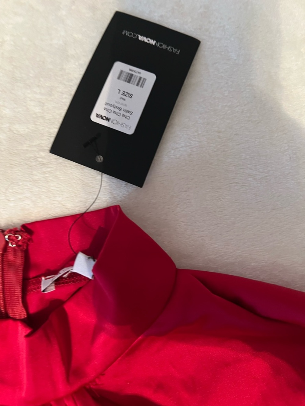 Fashion Nova Red Tiered Ruffle Sleeve Bodysuit - Picture 5 of 8